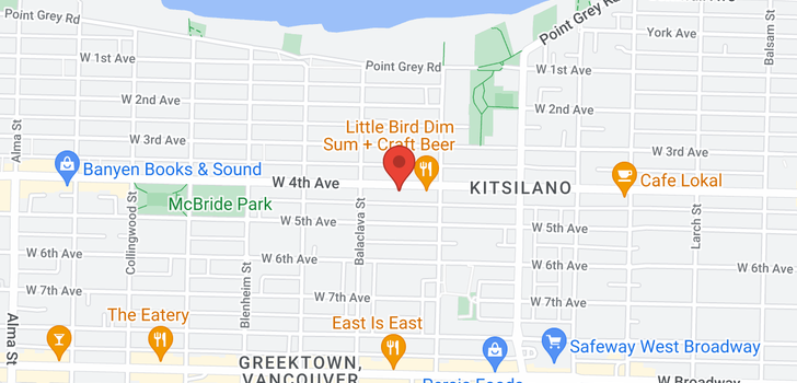 map of 3022 W 4TH AVENUE